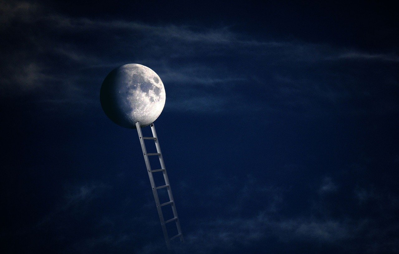 moon, reach, dream, fantasy, ladder, reach for the moon, goal, motivation, ambition, ambitious, positive, attitude, progress, achieve, inspiration, aspiration, explore, space, exploration, ladder, motivation, motivation, motivation, motivation, motivation, ambition, progress